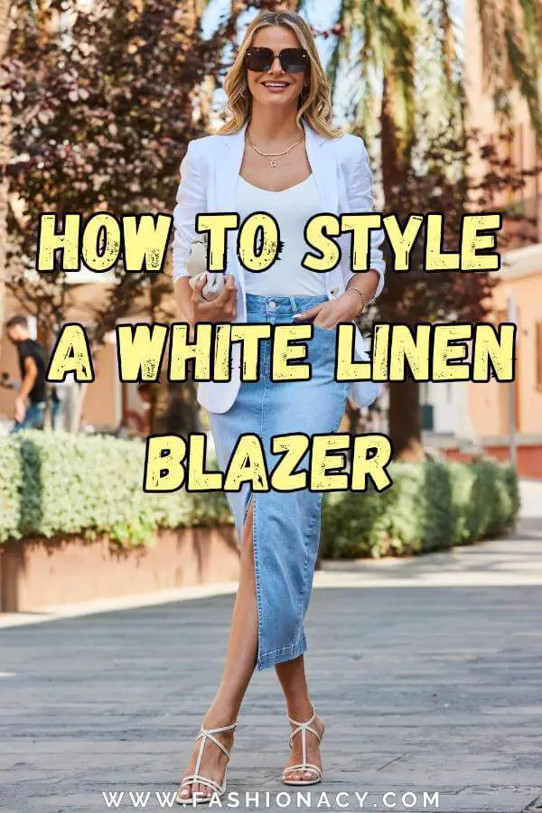 How to Style a White Linen Blazer