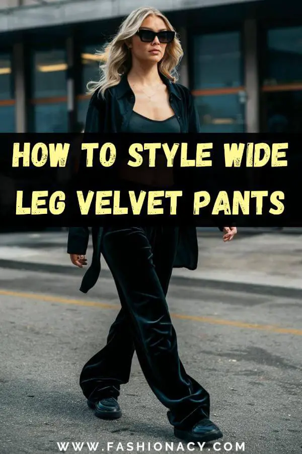 How to Style Wide Leg Velvet Pants