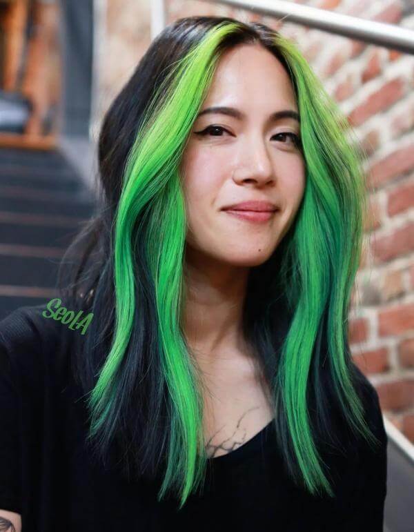 Lime Green Hair Color