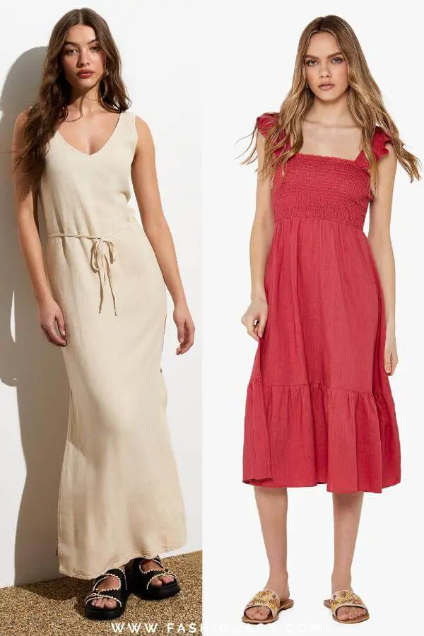Linen Midi Summer Dresses