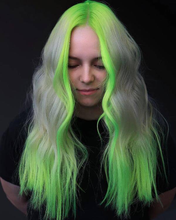 Neon Green Hair Color Highlights