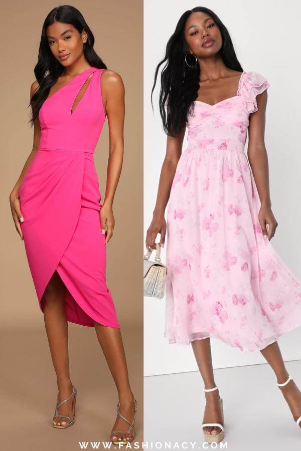 Pink Summer Dress Black Women