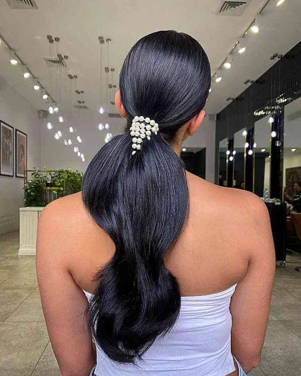 Sleek Ponytail Straight Hair