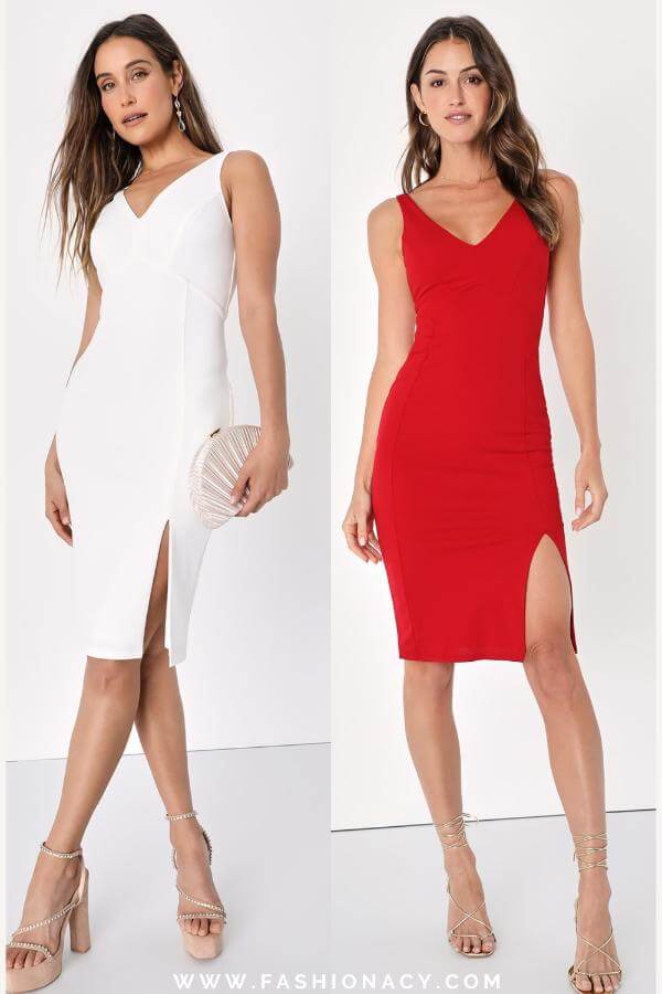 Summer Cocktail Dresses Classy Knee Length