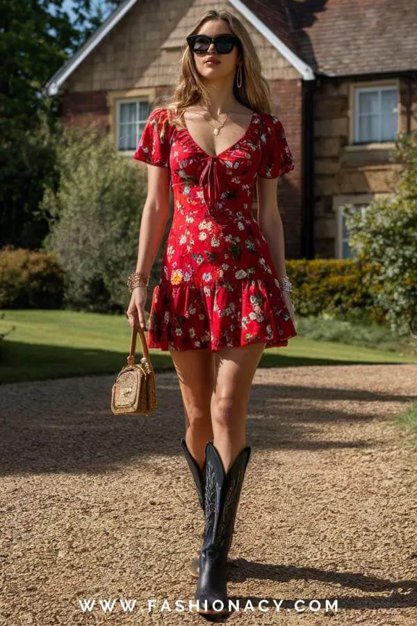 Summer Dress With Boots Country