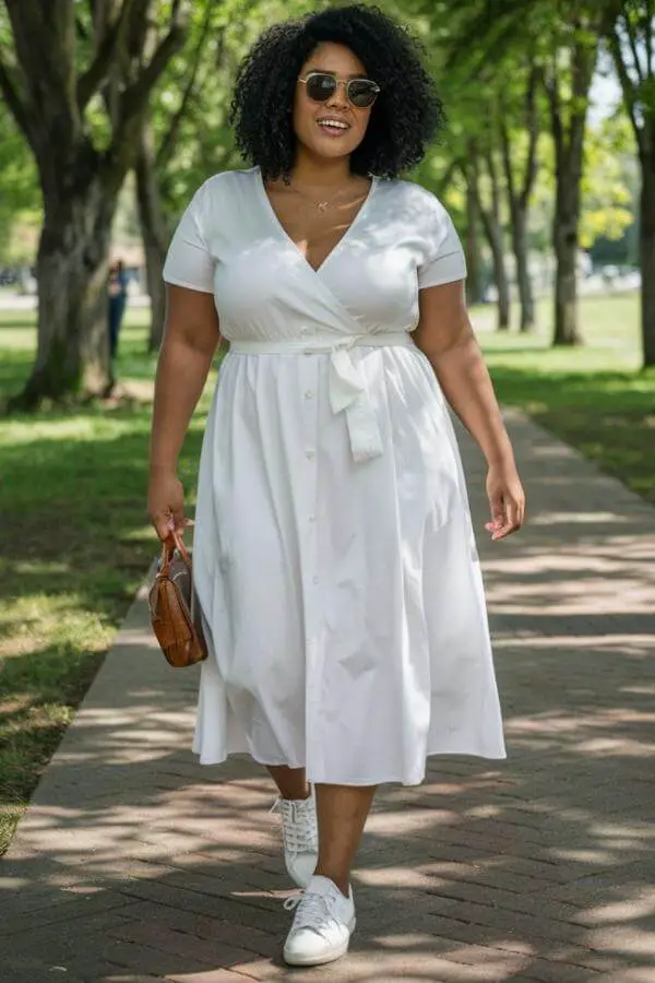 Summer Dress With Sneakers Plus Size
