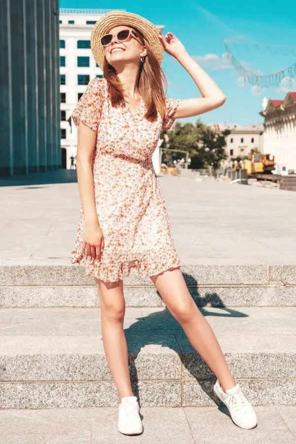 Summer Dress With Sneakers Street Style