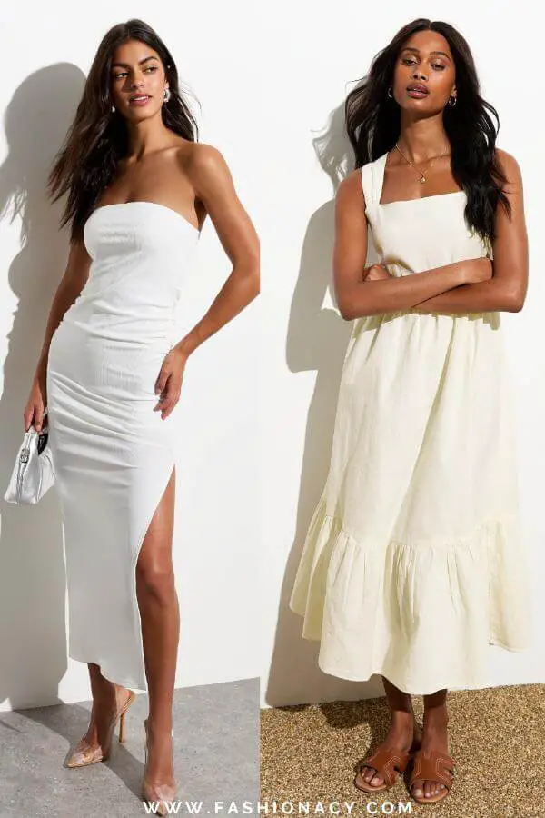 White Midi Summer Dresses