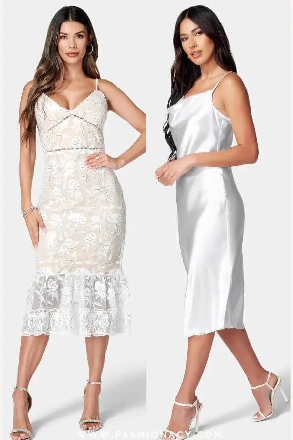 White Summer Dress Midi