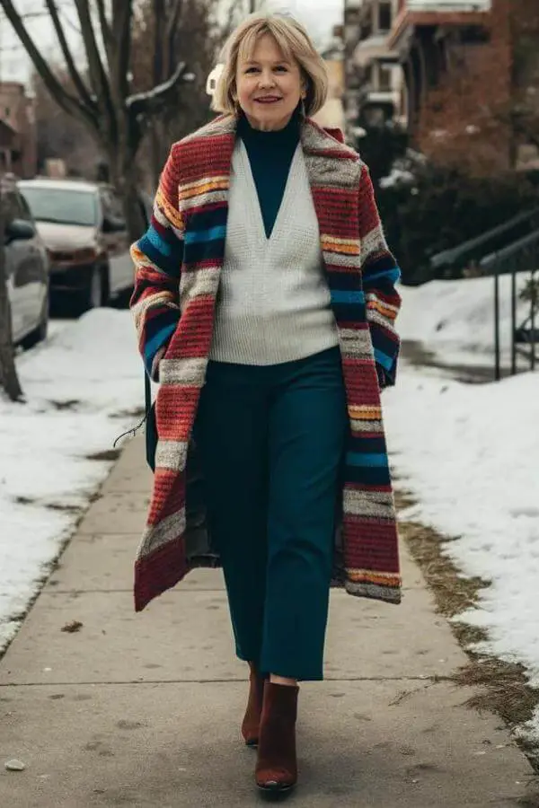 60 Year Old Woman Fashion Outfits Winter