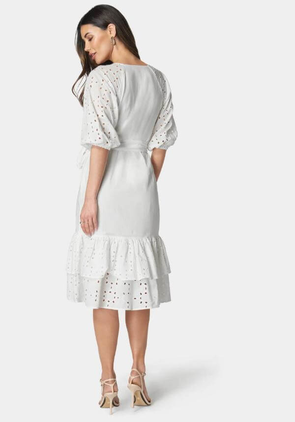 Cotton Eyelet Midi Dress