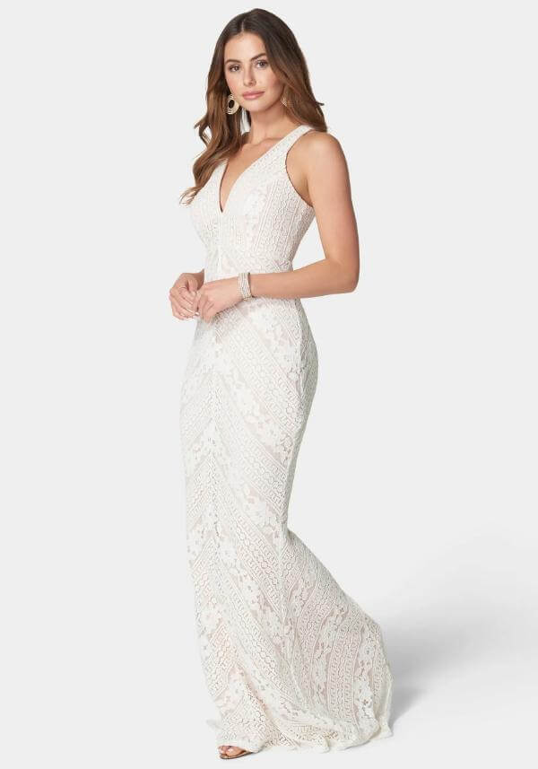 Elegant Evening Lace Gown