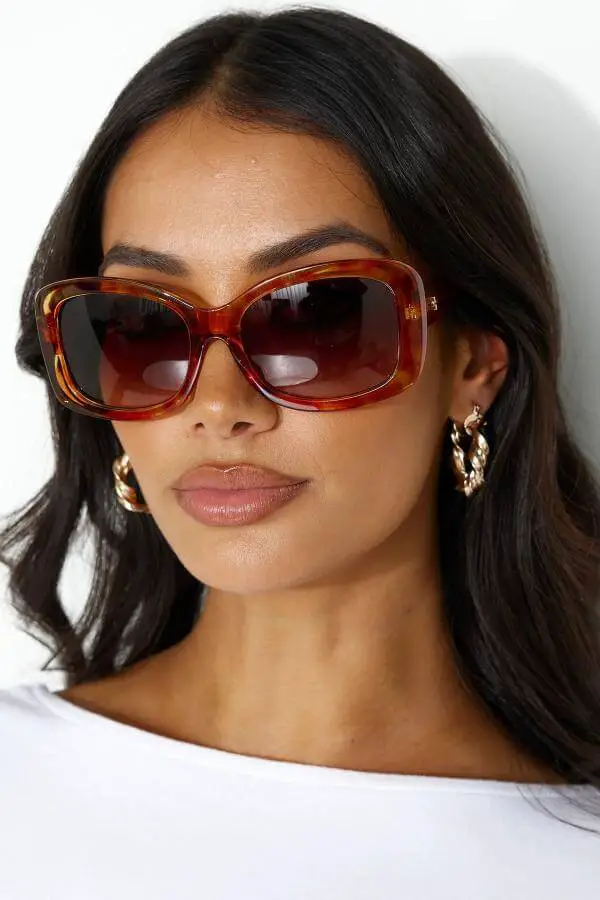 Oversized Sunglasses Women Brown