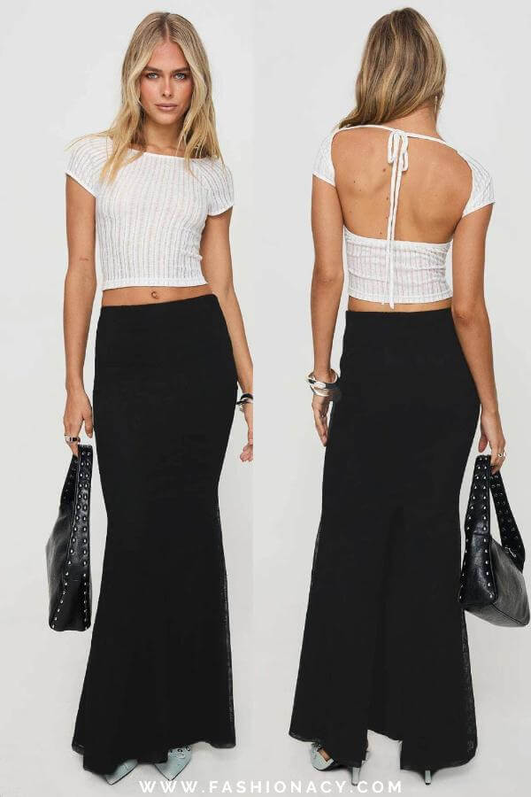 Summer Long Black Skirts