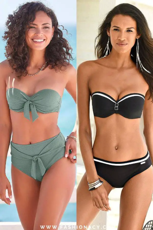Bandeau Swimsuit Aesthetic