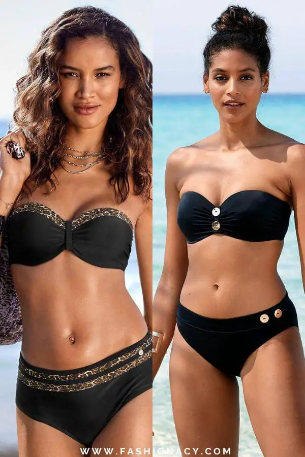 Black Bandeau Swimsuit