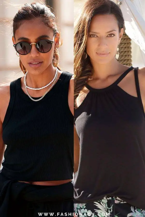 Black Sleeveless Top Summer