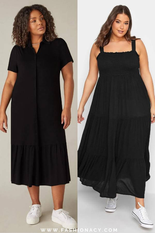 Black Summer Dress With Sneakers