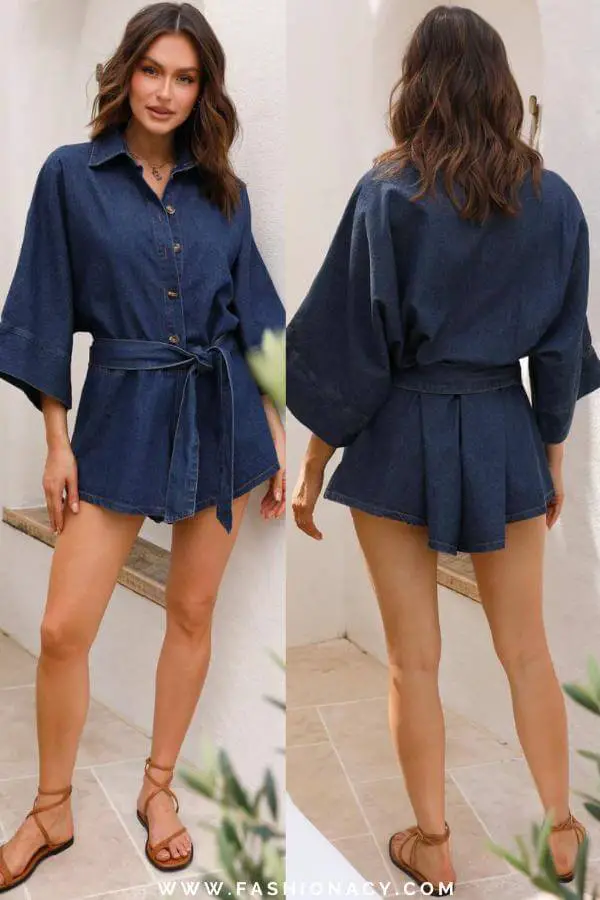 Denim Playsuit Outfit