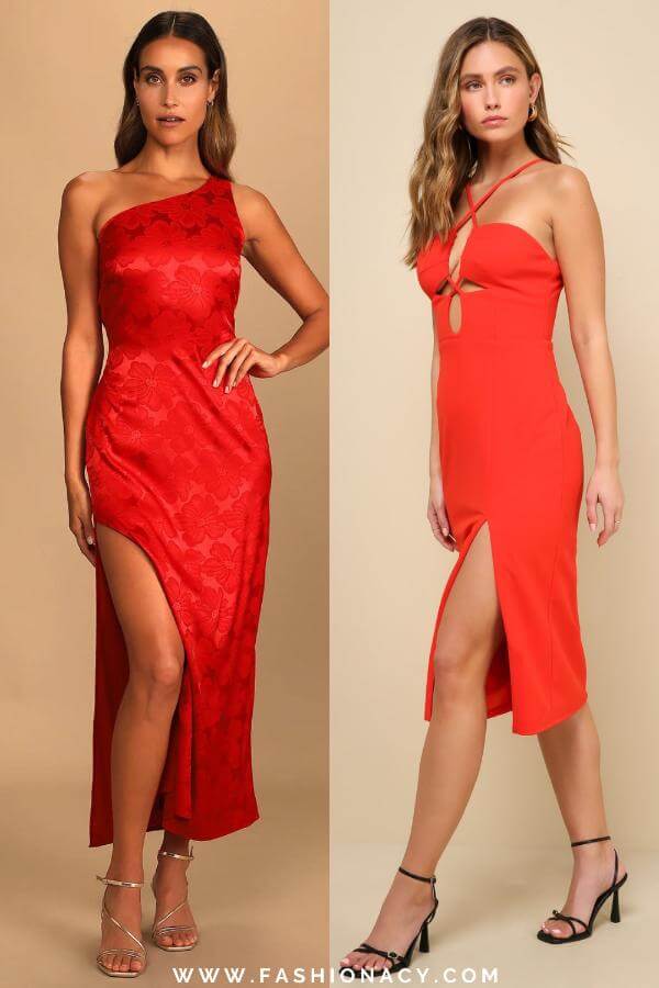 Red Summer Dress Outfit Classy