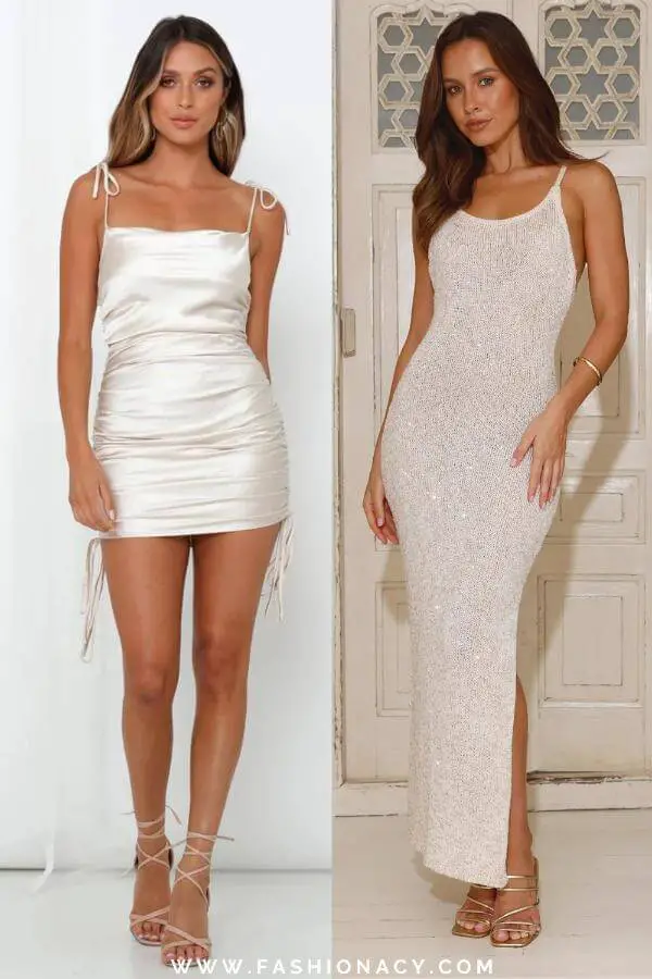 White Gold Summer Dress