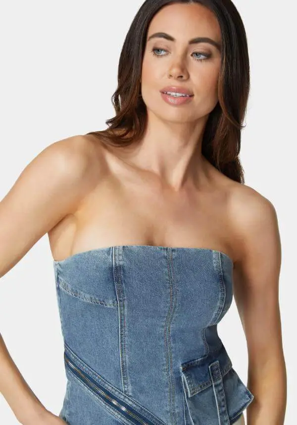 Off The Shoulder Denim Top Outfit