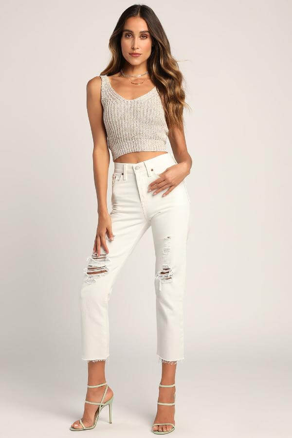 Sweater Tank Top Outfit Summer