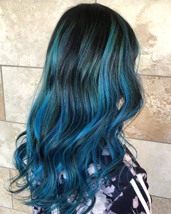 Blue and Black Hair Dye