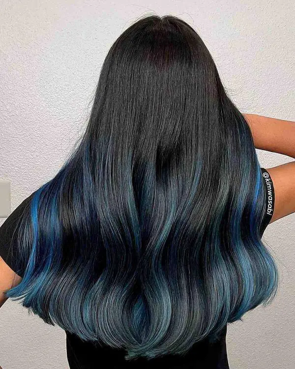 Blue and Black Hair Ideas
