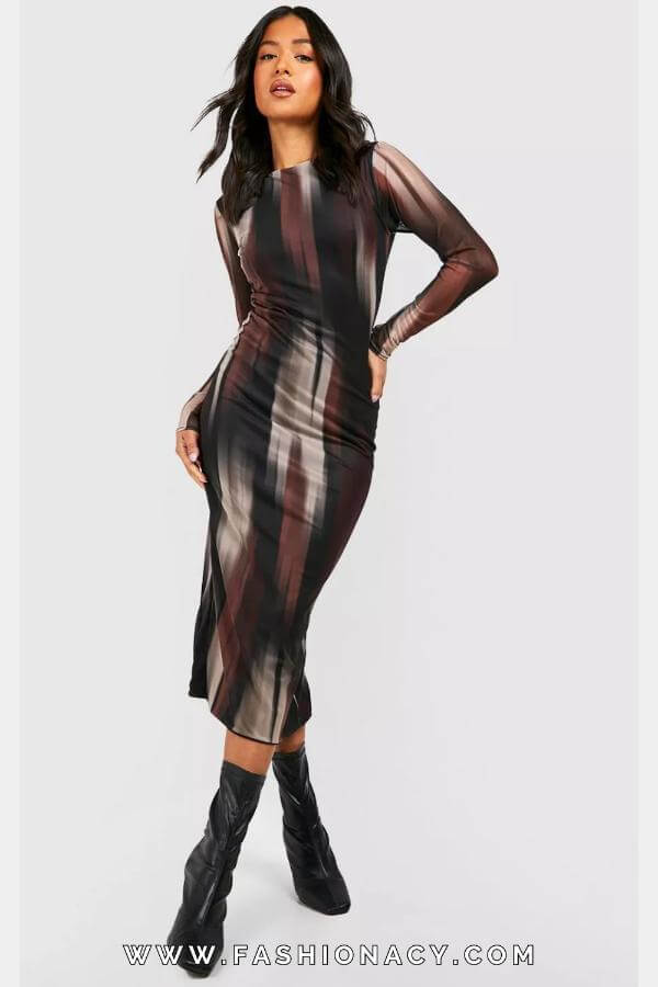 Bodycon Dress With Boots
