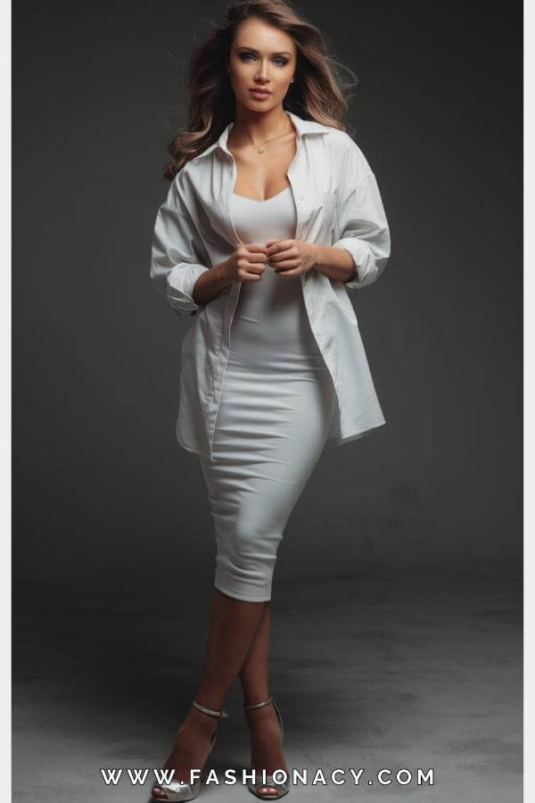Bodycon Dress With Shirt Over