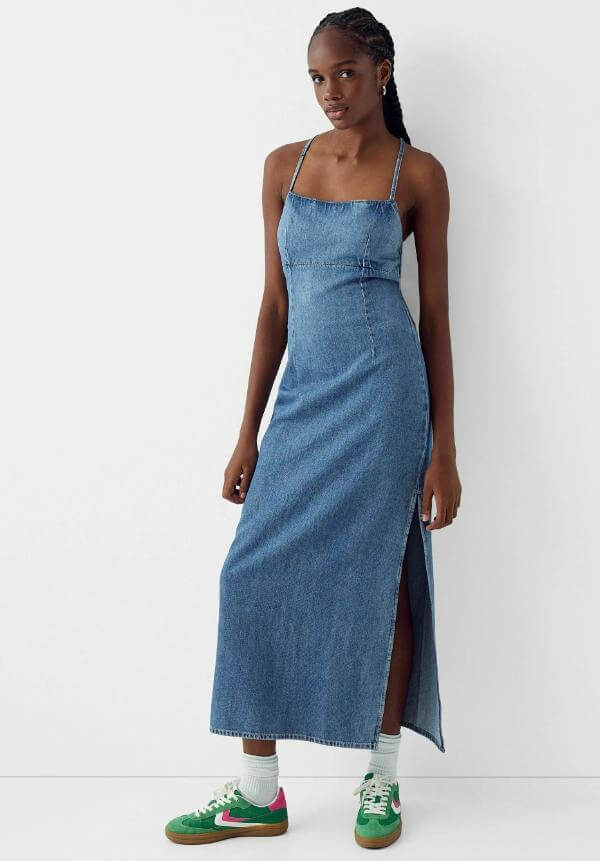 Denim Dress Outfit Black Women