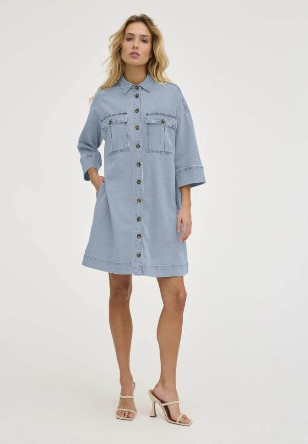 Denim Dress Outfit Ideas