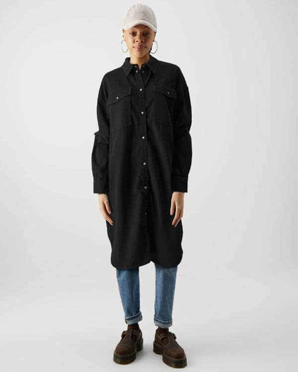 Denim Dress Outfit Winter