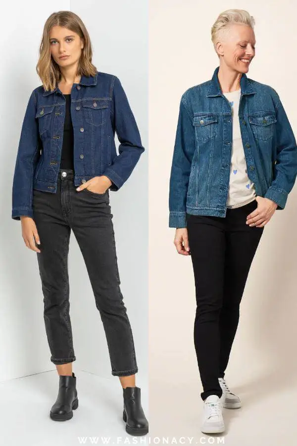 Denim Jacket With Black Jeans