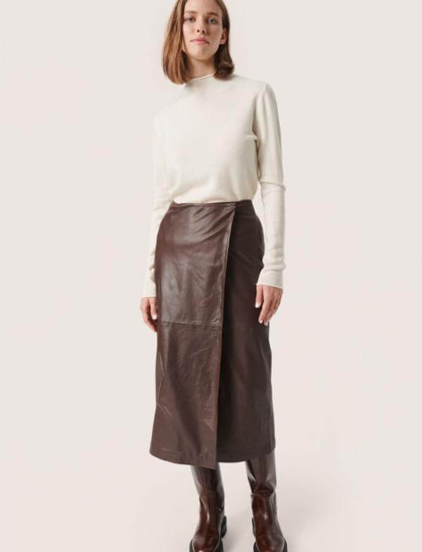Leather Skirt With Boots