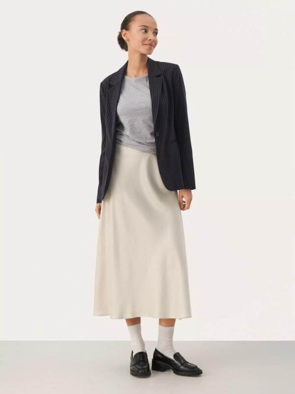 Navy Blazer With Skirt