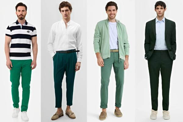 Outfit Ideas With Green Pants Men