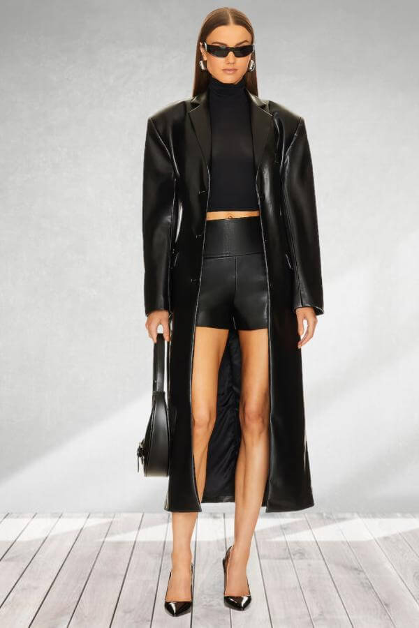 How to Style Leather Shorts Baddie