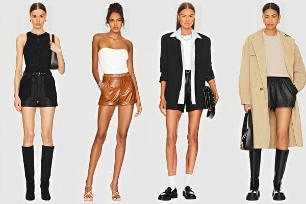 How to Style Leather Shorts Outfit Ideas