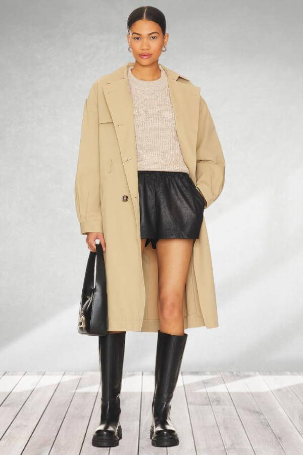How to Style Leather Shorts Winter