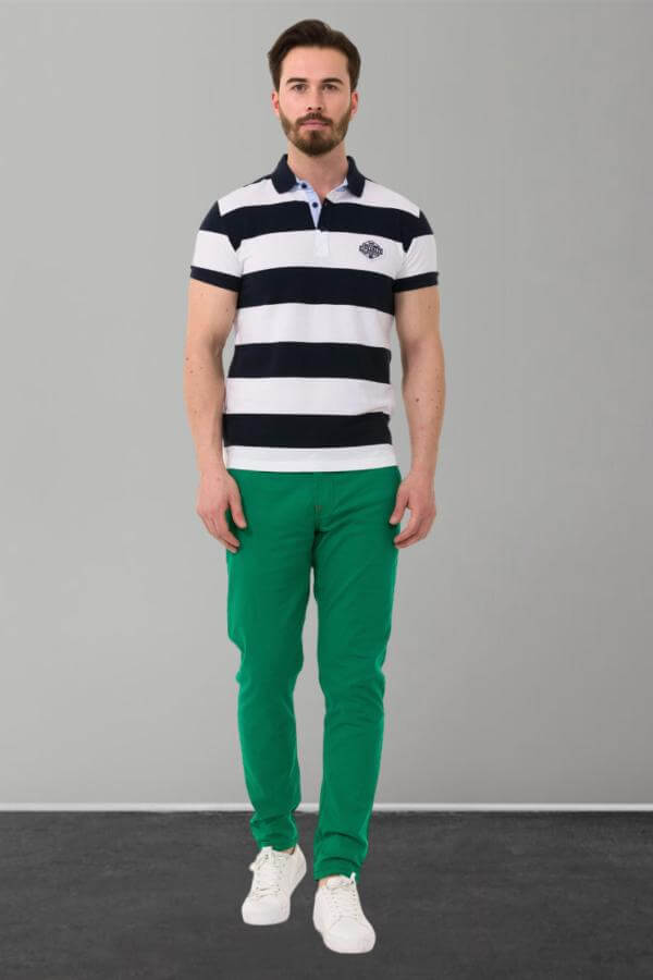 Men Green Pants Outfit Casual
