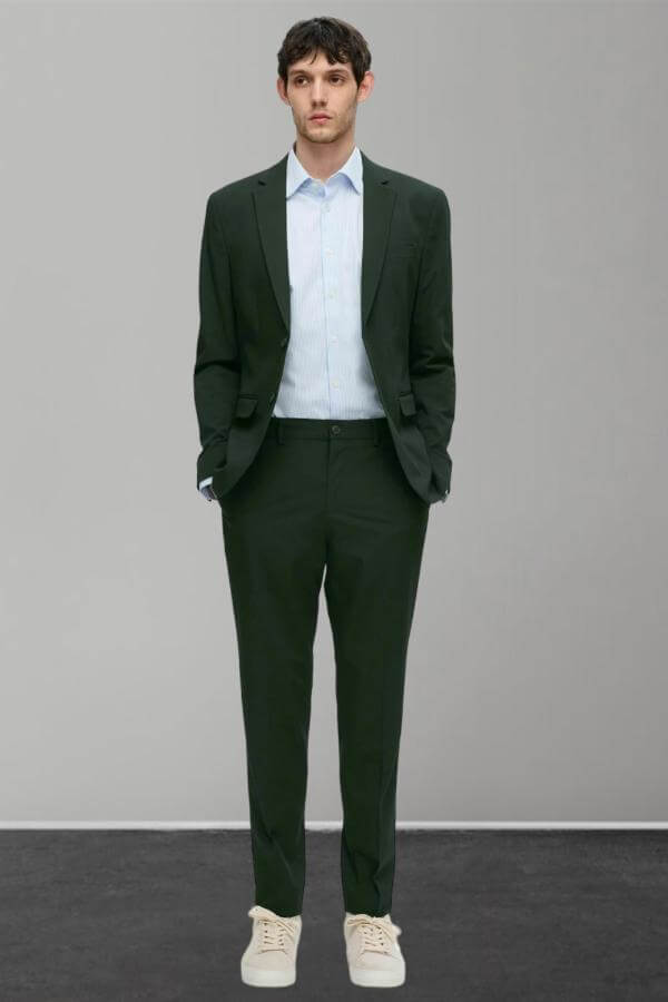 Men Green Pants Outfit Formal