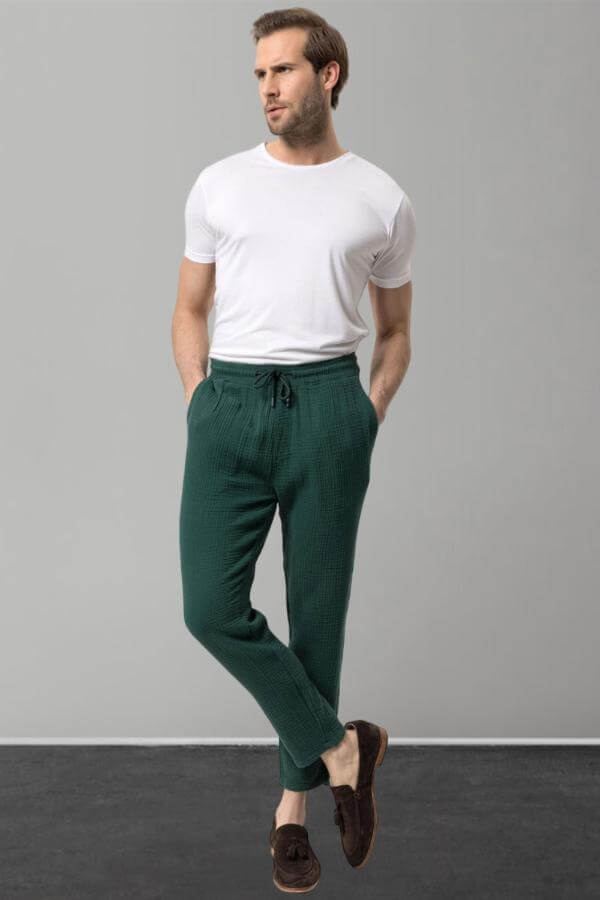 Men Green Pants Outfit Summer