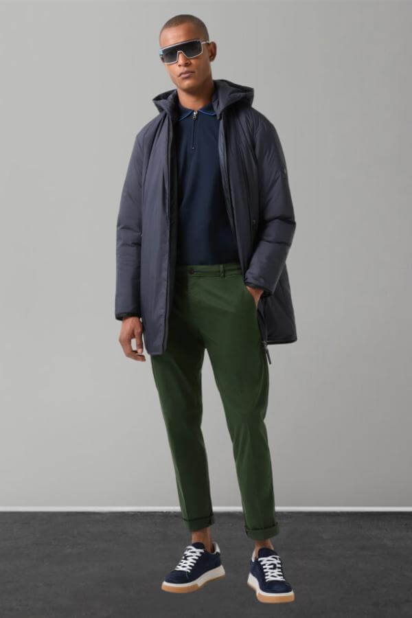 Men Green Pants Outfit Winter