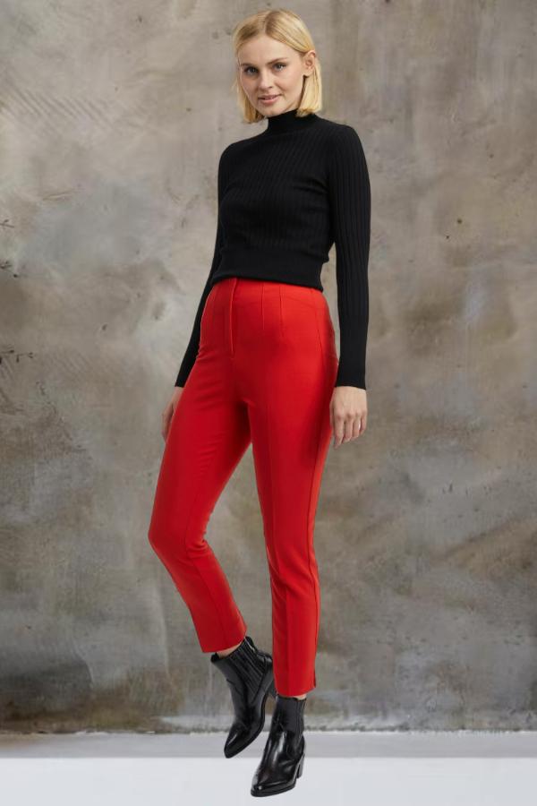 Red Pants With Boots
