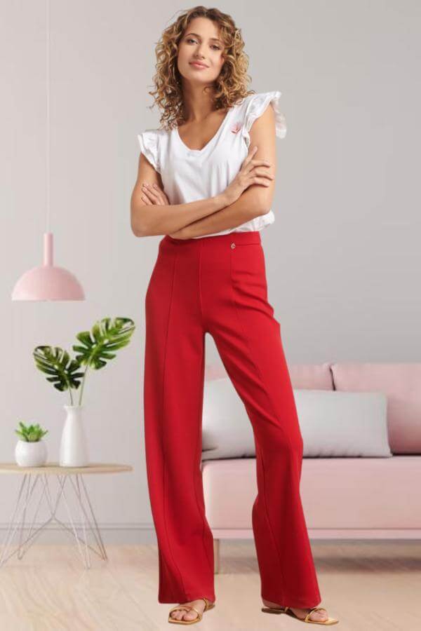 Red Pants With White Top