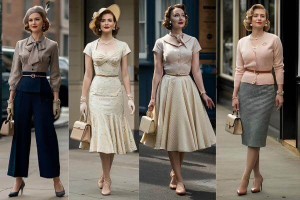 retro 1940s and 1950s fashion