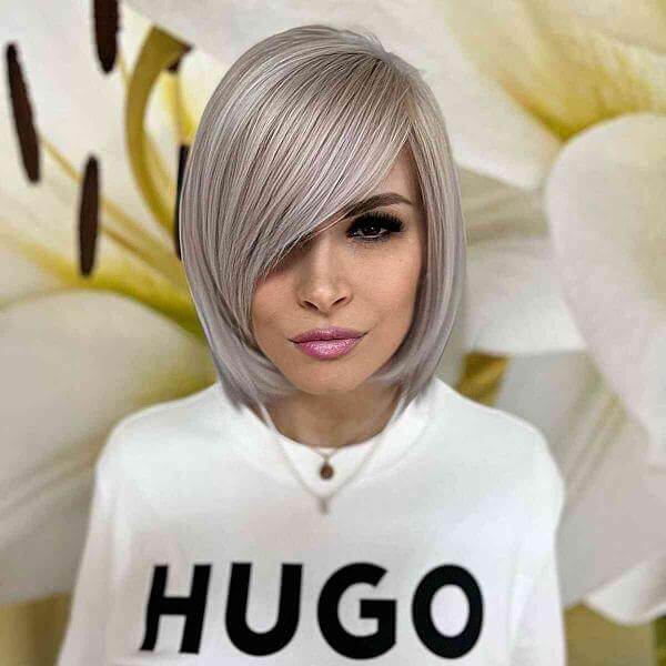 Side Swept Bangs Bob