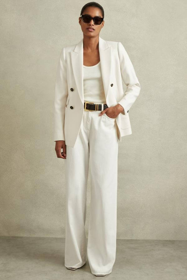White Blazer Formal Outfit Women
